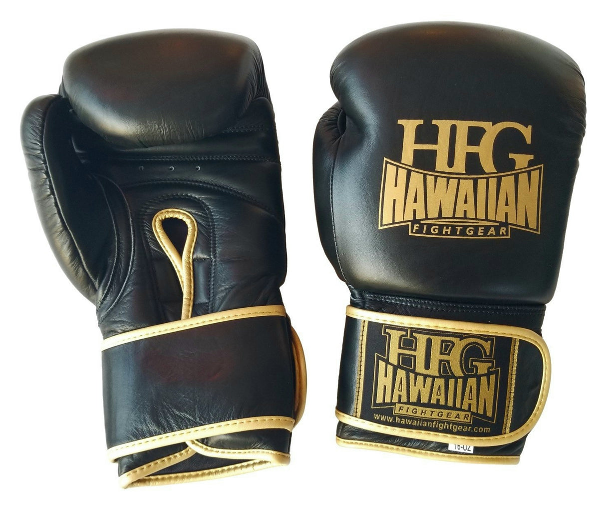 Lamyland Leather Boxing Gloves In Black Gold