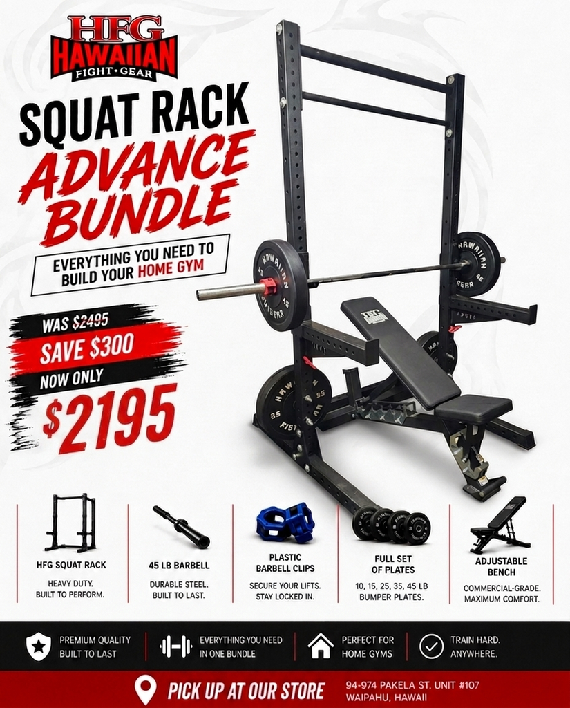SPECIAL HOME GYM SALE! ADVANCE PACKAGE SQUAT RACK BUNDLE SET! PURCHASE ...