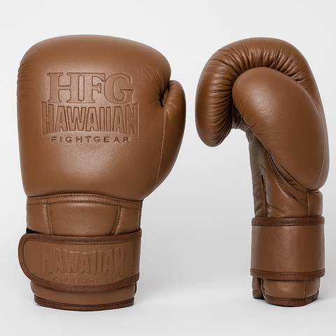 New! HFG 3.0 "Beast Embossed Label" Training Boxing Gloves (Brown)