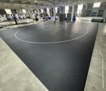 HFG Full Size Wrestling Mats- 35' x 35' x 1  5/8" Black w/ Comp Circle