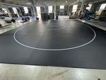 HFG Full Size Wrestling Mats- 35' x 35' x 1  5/8" Black w/ Comp Circle
