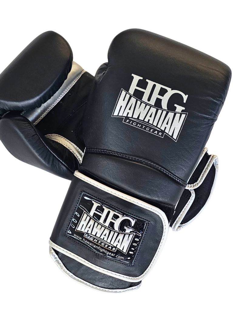 elite fight gear New! HFG 3.0 "Spar Elite" Training Boxing Gloves (Black/Silver) – Hawaiian Fightgear