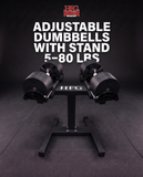 HFG 3.0 Elite "Adjustable Dumbbells [5 to 80 lbs.] With Stand