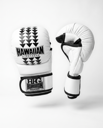 MMA Spar "Tribal" Gloves 6 oz.- White