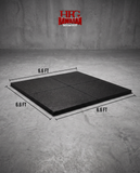 Rubber Floor Mats: 40" x 40" x 3/4"-Black