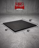 Rubber Floor Mats: 40" x 40" x 3/4"-Black