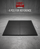 Rubber Floor Mats: 40" x 40" x 3/4"-Black