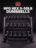 HFG "Dumbbell Half Set~5 to 50 lbs. included Rack"