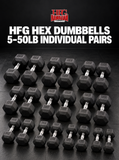 HFG 3.0 "Dumbbell Pairs~5 to 50 lbs." Individual