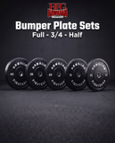 NEW! HFG "3.0 Embossed"  Bumper Plates Sets FULL - 3/4 - Half